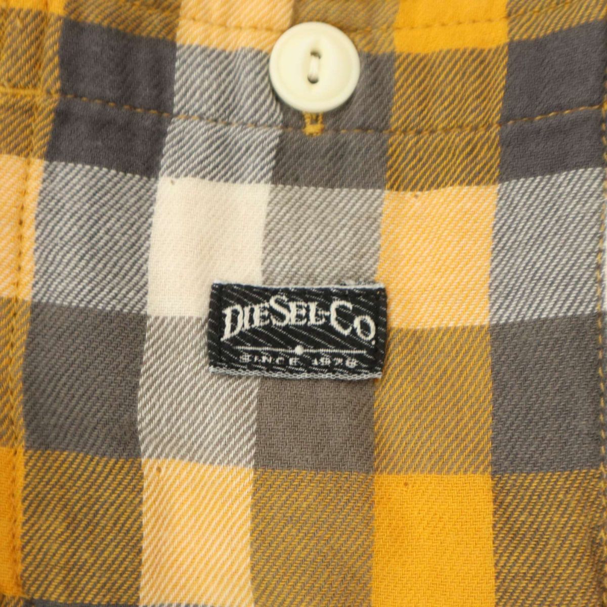 DIESEL ディーゼル 通年 長袖 チェック★ ボタンダウン 二重織り★ シャツ Sz.S　メンズ　C3T06373_7#C_画像6