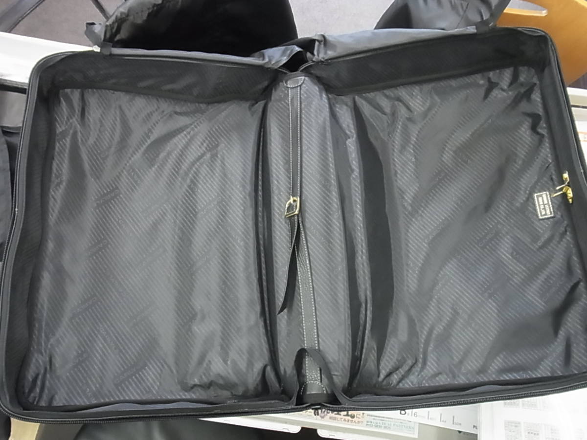 150712H64-0721H□CARLYLE□カーライル ボストンバッグ メンズ ブラック・黒 ショルダーバッグ／ハンドバッグ・旅行鞄・スーツケース_画像9