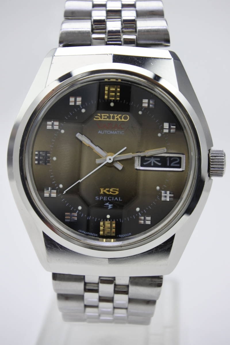 ☆高級国産名機1973年製 SEIKO キングセイコーバナック スペシャル 亀甲型9面カットガラス　5256-6000　自動巻紳士腕時計　中古逸品_画像1