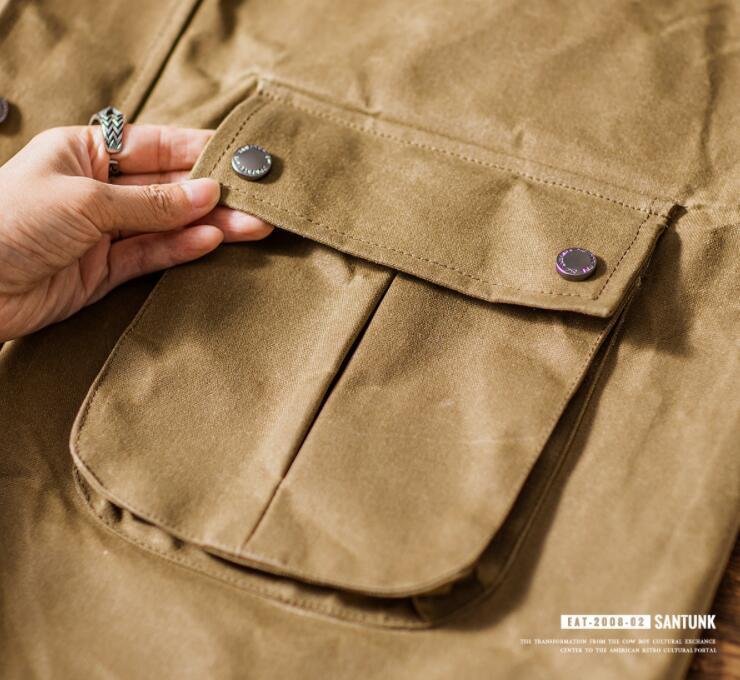  новый товар ◇  ворот     переключение       ... хороший   винтажный  ... воск  покрытие  хлопок    ковер  ... Work   пальто   пиджак  M〜2XL