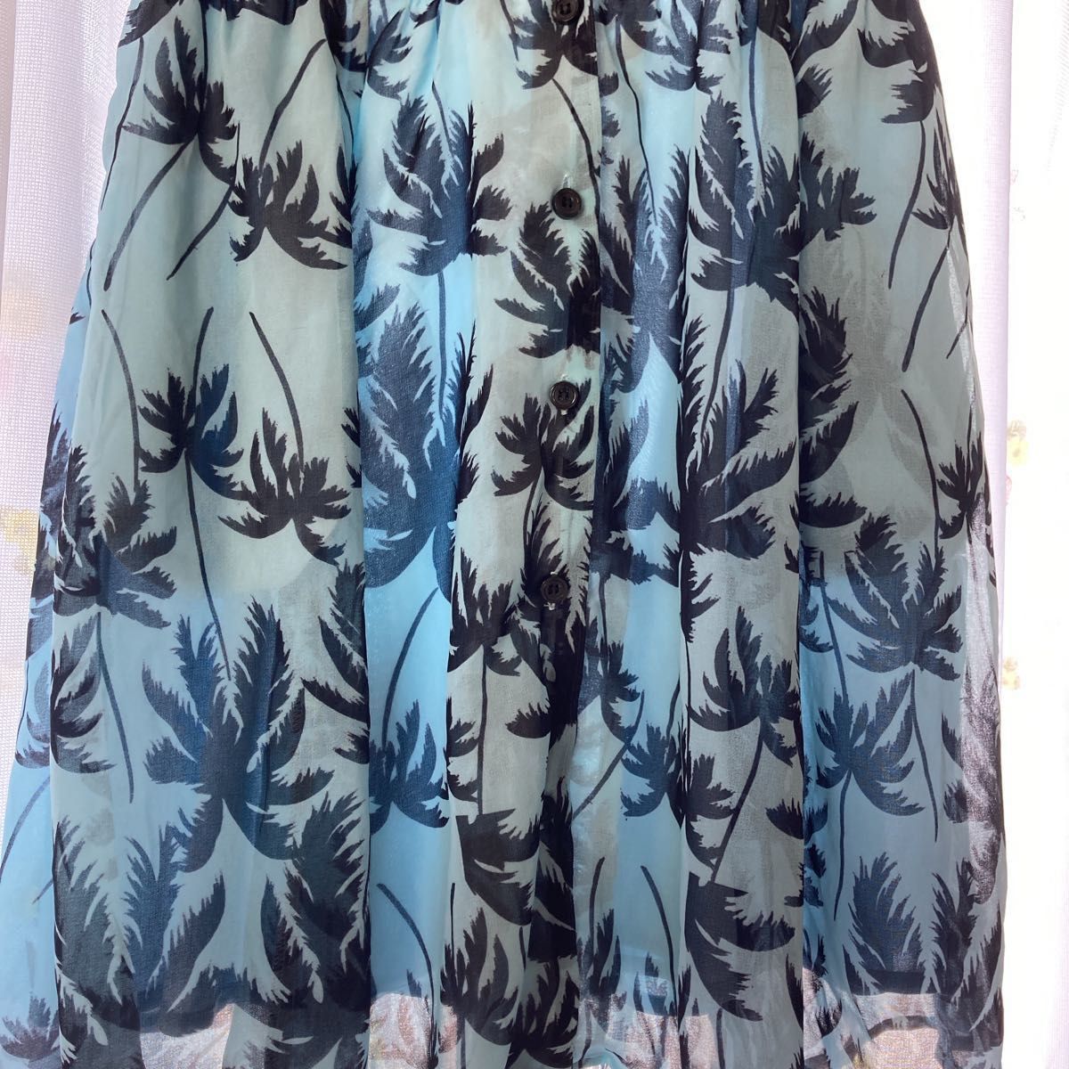OZOC ヤシの木柄 ワンピース 夏 水着 ミニ スカート