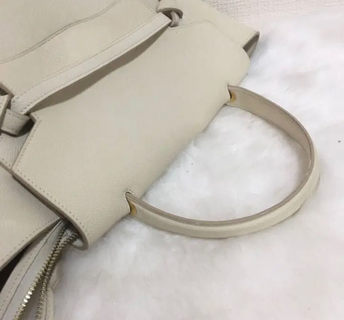 CELINE ベルトバッグ  ホワイト　ミニ