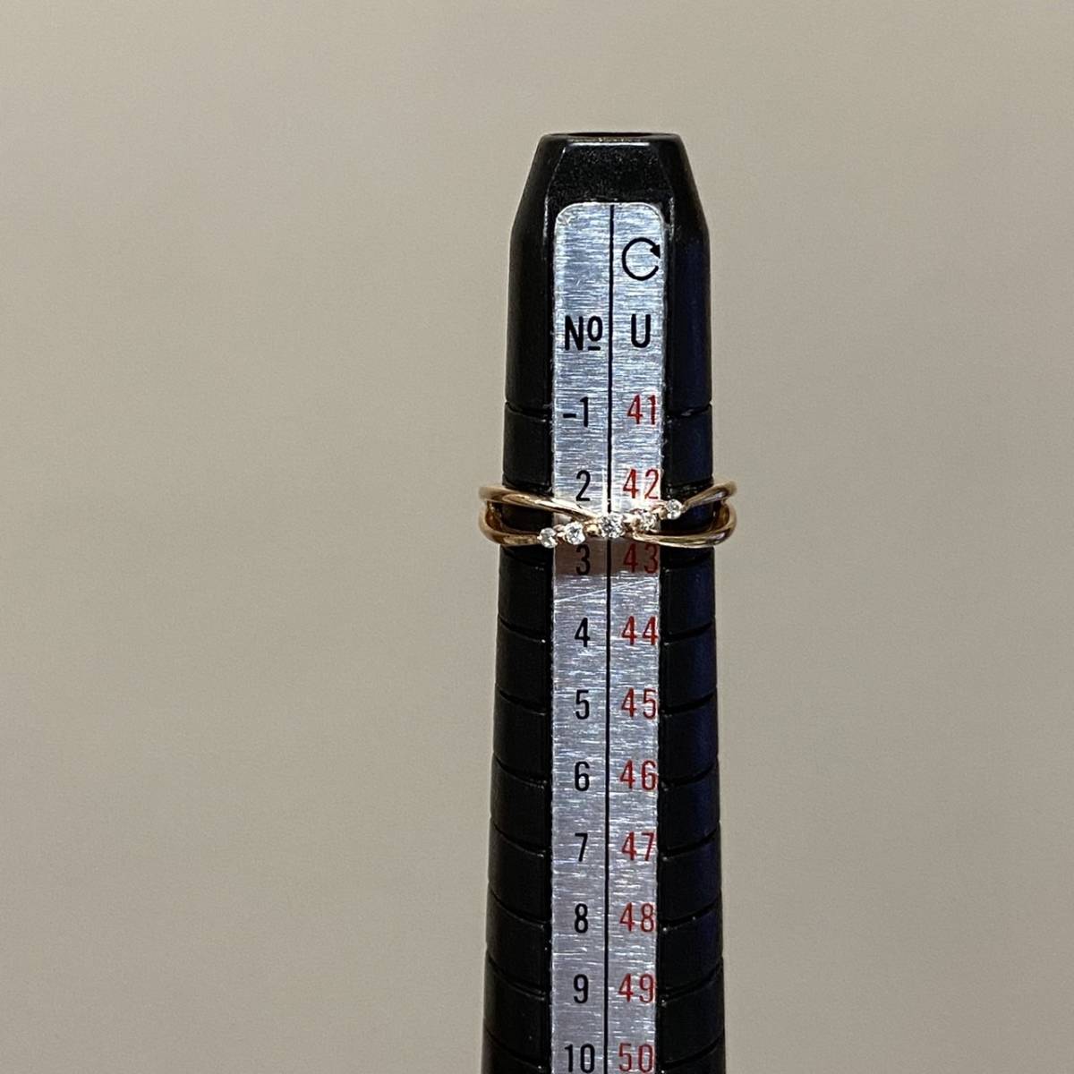 ４℃/ヨンドシー K10PG ピンクゴールドデザインリング ピンキーリング 2.5号 1.2g 指輪 アクセサリー_画像8