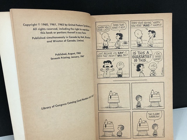 1960's ヴィンテージ PEANUTS BOOK コミック 本 1960年代 洋書 vintage スヌーピー チャーリーブラウン [pe-873]_画像6
