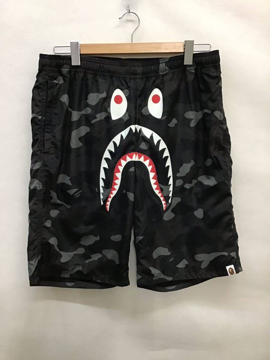 最先端 カモフラ ショートパンツ Shorts Deck Print Shark Graphic APE