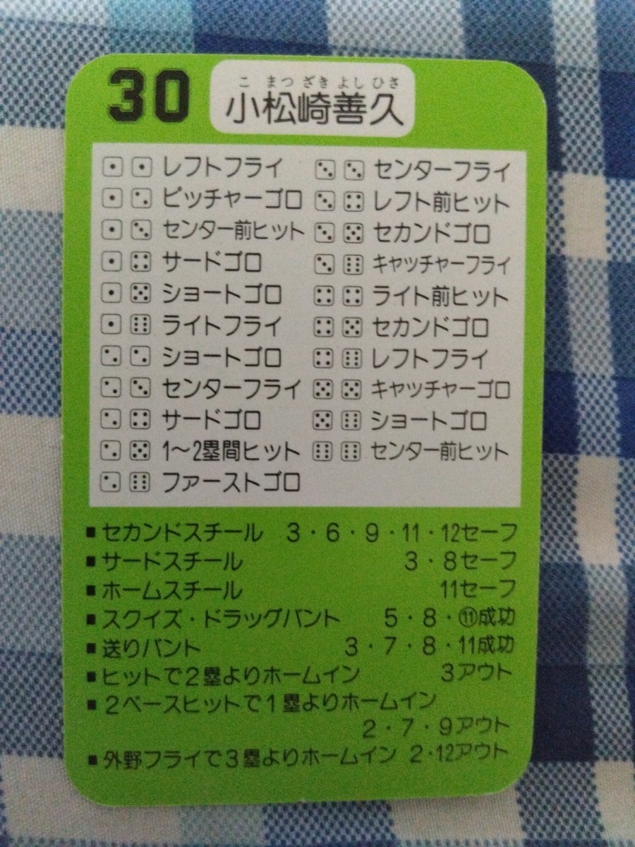 タカラプロ野球カード 91中日ドラゴンズ 小松崎善久_画像2