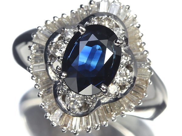 7665ST【売り切り】新品仕上【RK宝石】≪Sapphire≫ 豪華絢爛! 天然サファイア 大粒1.458ct 上質ダイヤモンド 0.75ct Pt900 高級リング ダ