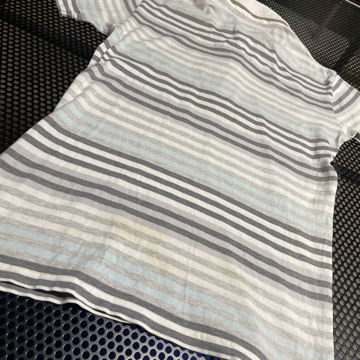  сделано в Японии Burberry Burberry Black Label black label короткий рукав окантовка рубашка-поло 2 размер загрязнения есть ( стирка завершено 