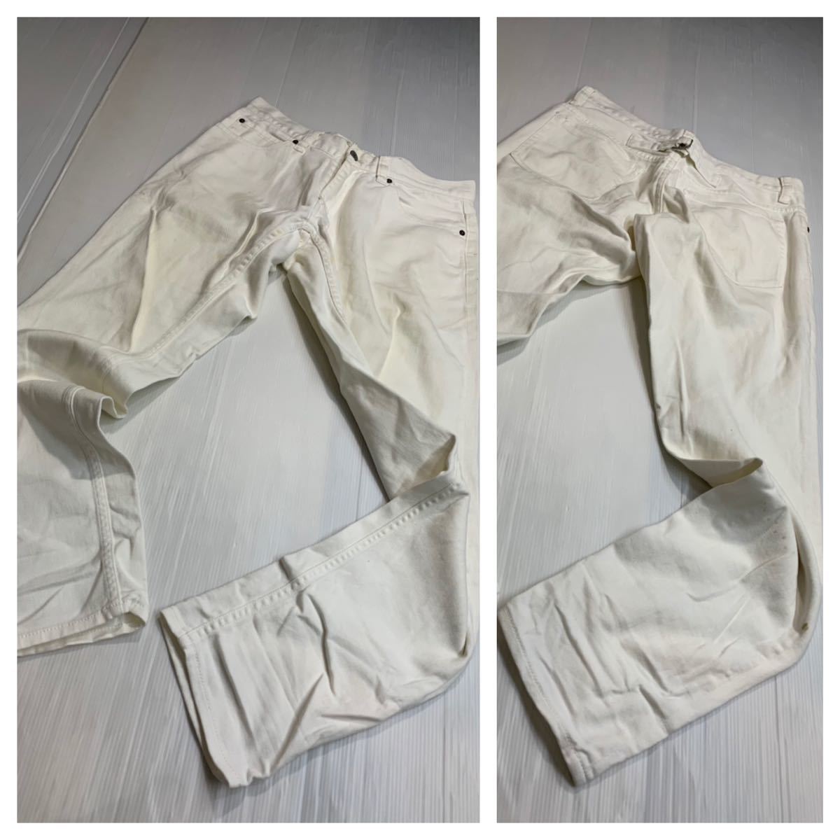 Шипные и пролетные рамки Работа Работа из белого хлопкового растяжения белые джинсовые брюки 36 примерно 76 см джинсов