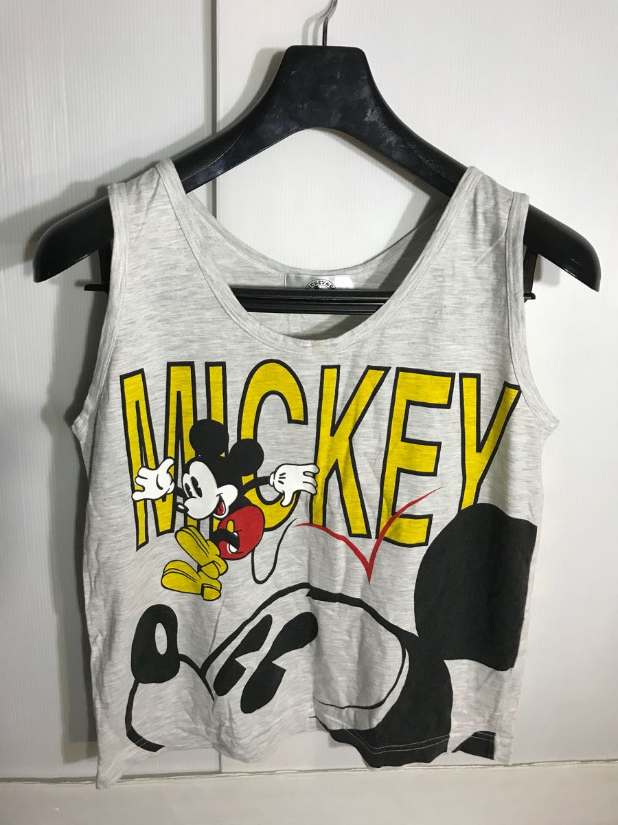 MICKEY&CO Vintage te Caro go× bag face Mickey Mouse tank top ... gray 2 M degree 