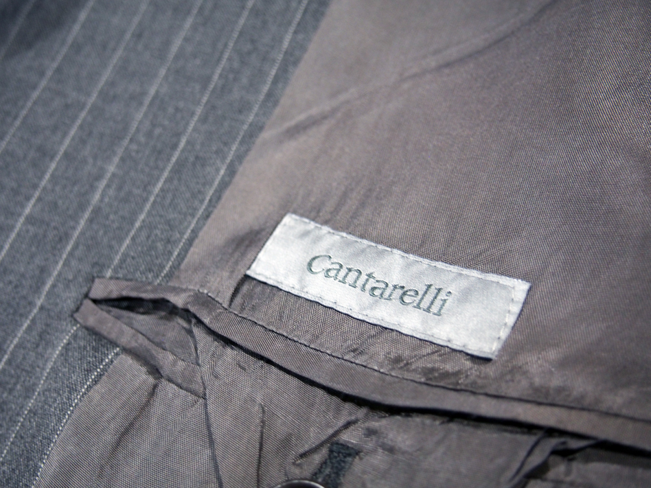  beautiful goods Cantarelli can tareli can ta rely Italy made spring summer 3 season stripe suit Beams pinstripe size 46