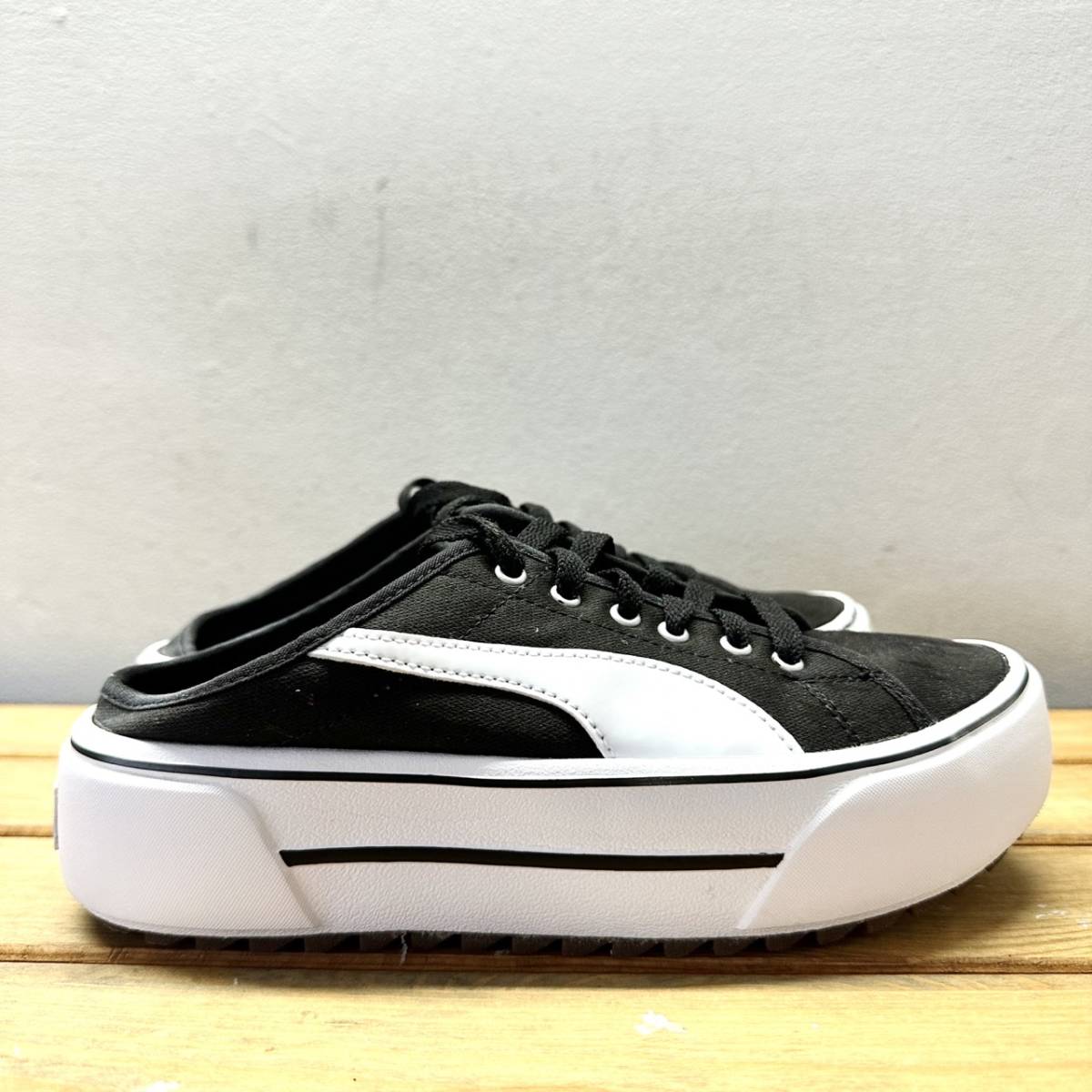 PUMA KAIA MULE MARSHMALLOW BLACK プーマ カイア ミュール 厚底スニーカー 22.5cm 385168-02_画像4