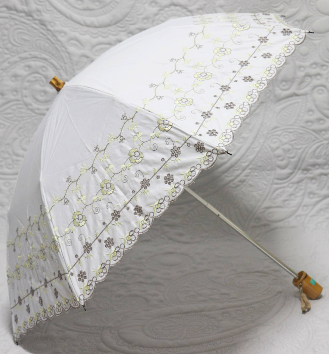 新品折り傘 綿生地 上品豪華刺繍 純パラソル 日傘 通販