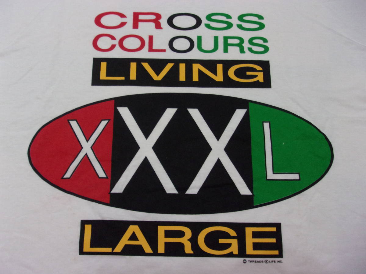 90s CROSS COLOURS フーディ ロンT ONE SIZE FITS ALL 90年代 クロスカラーズ パーカー Tシャツ oldskool マルコムX 40acres スパイクリー_画像6