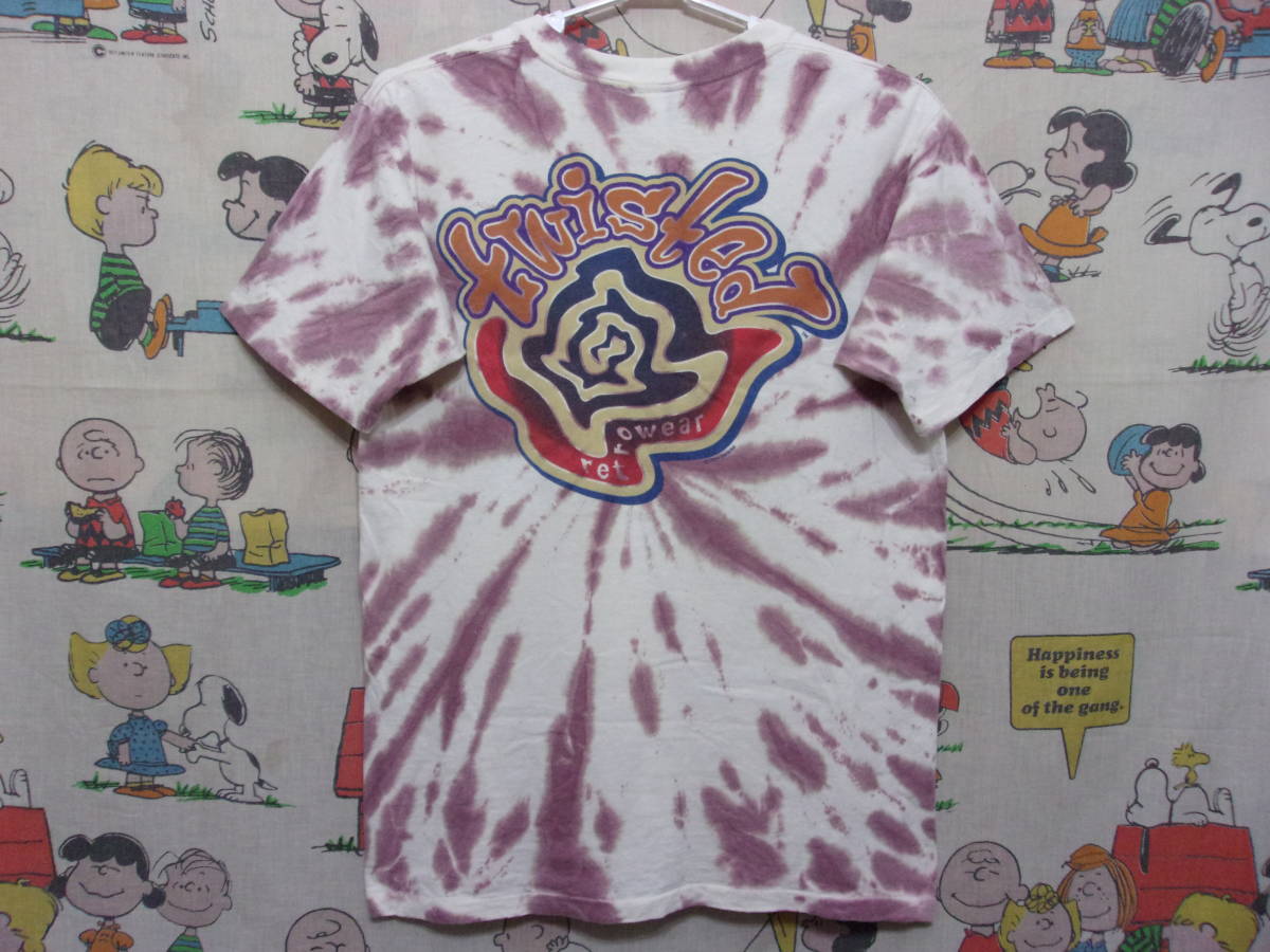 90s twisted retrowear Tシャツ L (~XL位) 90年代 1994年 USA製 トゥイスティド レトロウェア タイダイ 総柄 古着 トップス_画像1