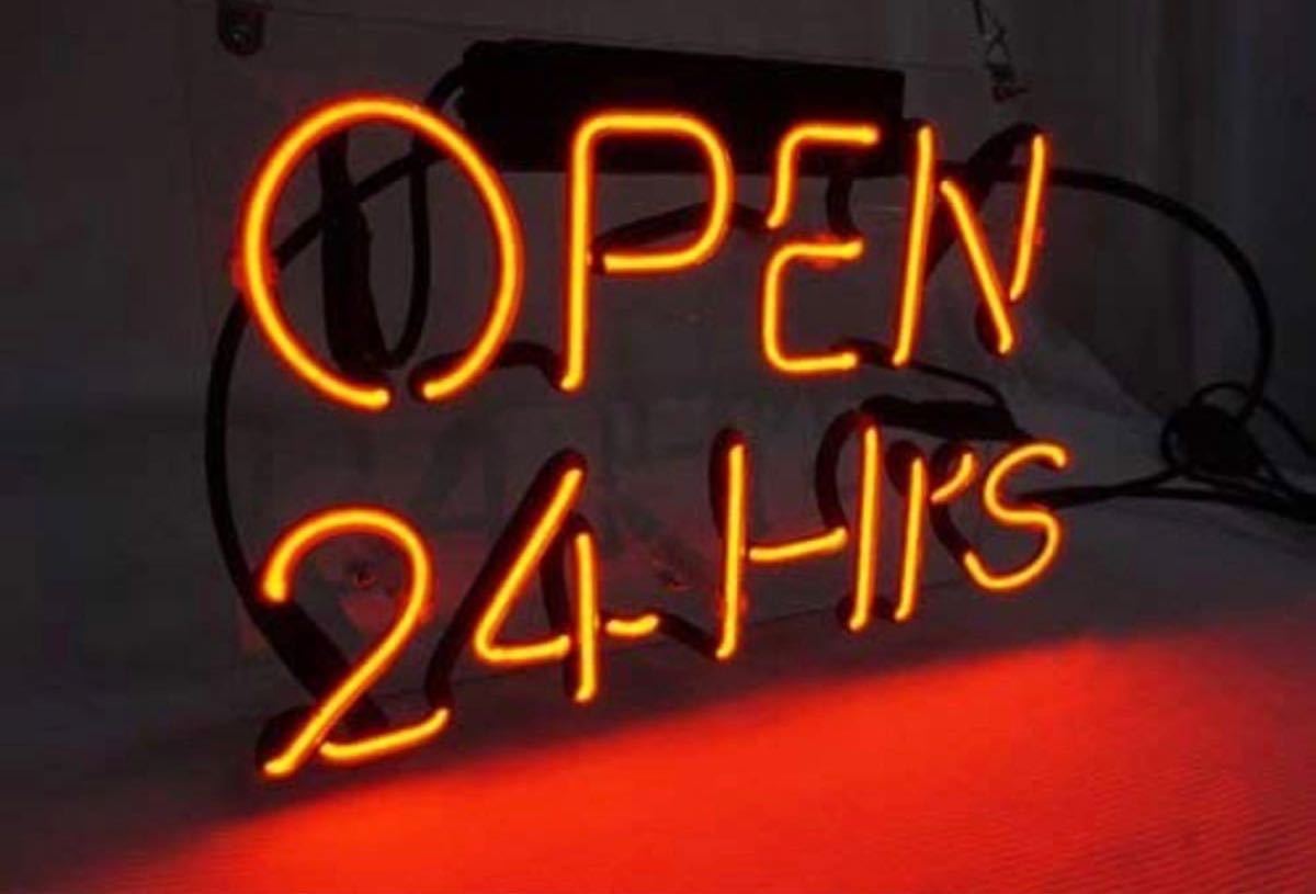 ネオンサイン 『24Hours OPEN』ネオン管 お洒落 看板 BAR バー 店舗 ディスプレイ 室内 アメリカン雑貨 集客効果 インテリア 雰囲気作り_画像5