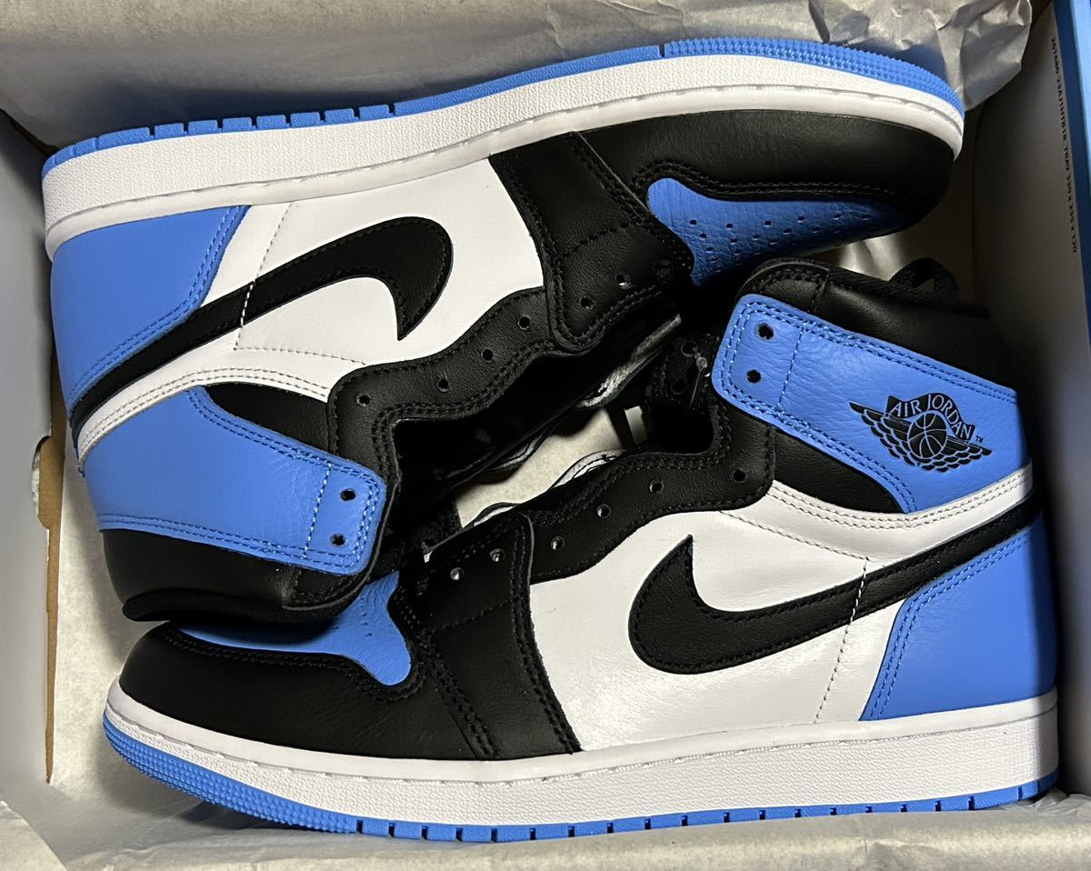 新品未使用 Nike Air Jordan 1 Retro High OG University Blue/UNC Toe