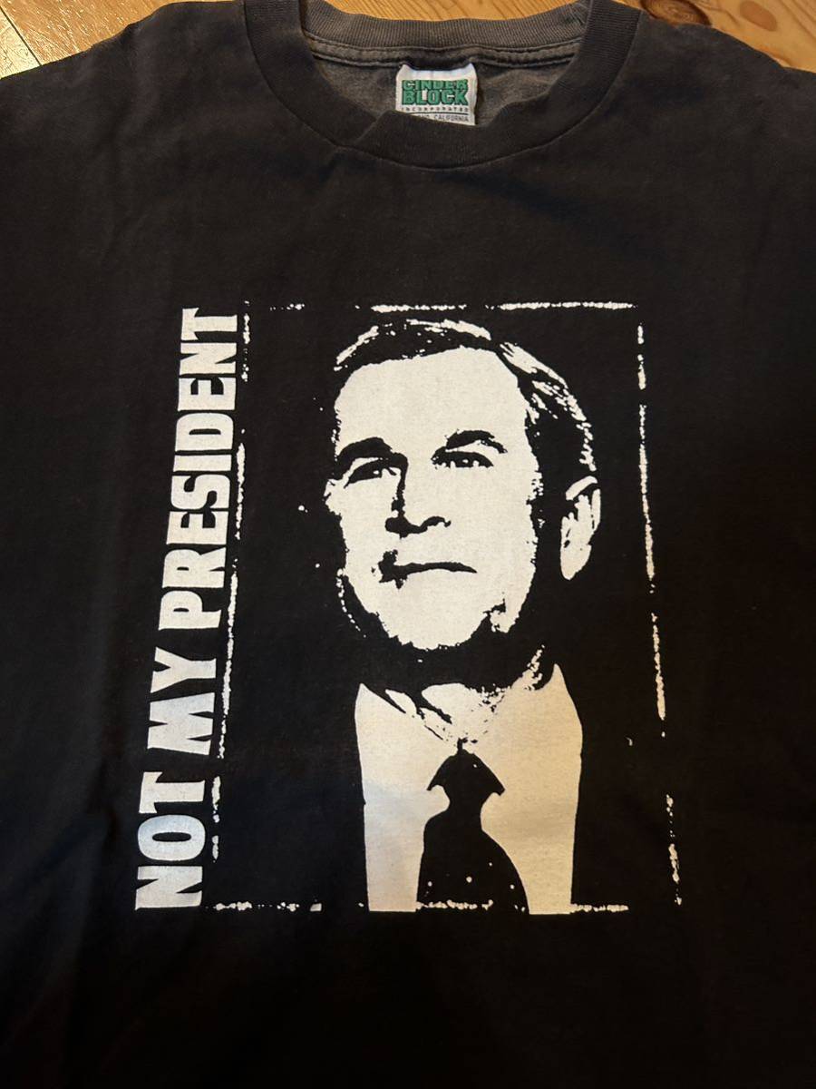 音モノ 00s Not My President FAT WRECK CHORDS バンドTシャツ Bush ブッシュ大統領 USA製生地の画像1