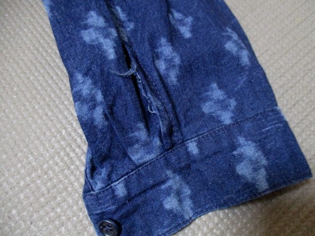 e735　スコッチ&ソーダ　SCOTCH&SODA　柄物長袖シャツ　サイズL　紺　51-8 _画像5