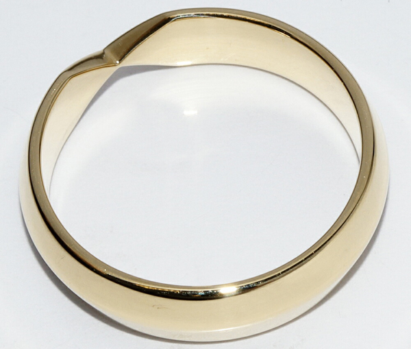 満点の ティファニー 指輪 幅5.2ミリ ネスティングリング K18YG