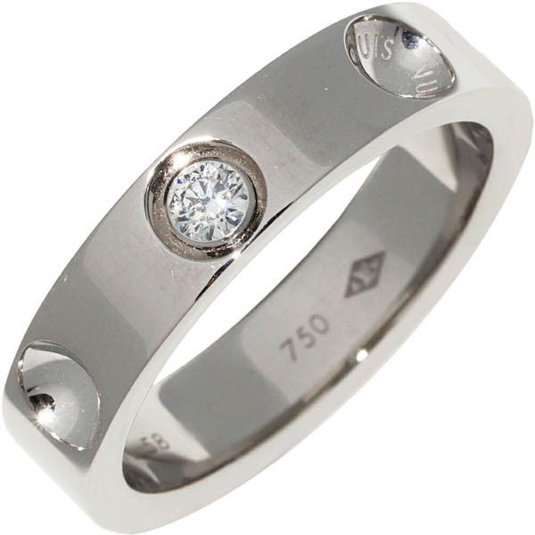 【通販 人気】 K18WG 指輪 ルイヴィトン ダイヤ1P Q9A03L アンプラントリング プティットバーグ 指輪