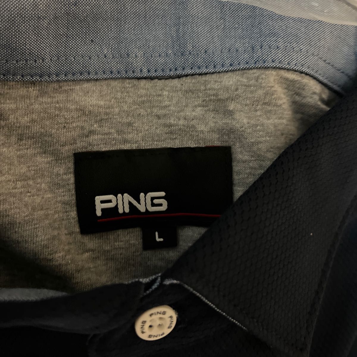 ping ピン　ビックロゴサッカーボール　JQポロシャツ　半袖　ゴルフ L NA  半袖シャツ