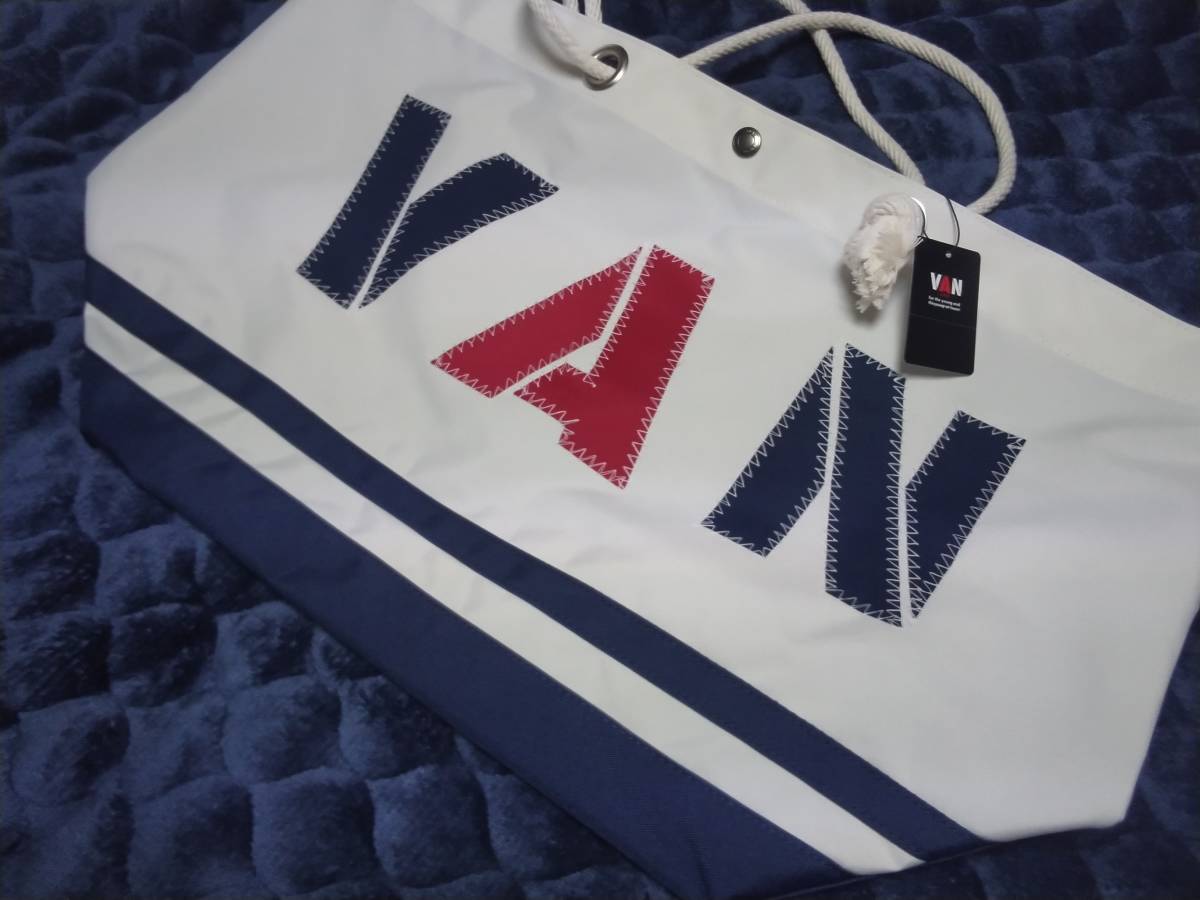 　 VAN JAC 　VAN刺繍マリントートバッグ　ホワイト　　　新品未使用 　　　アイビー　トラディショナル_画像5