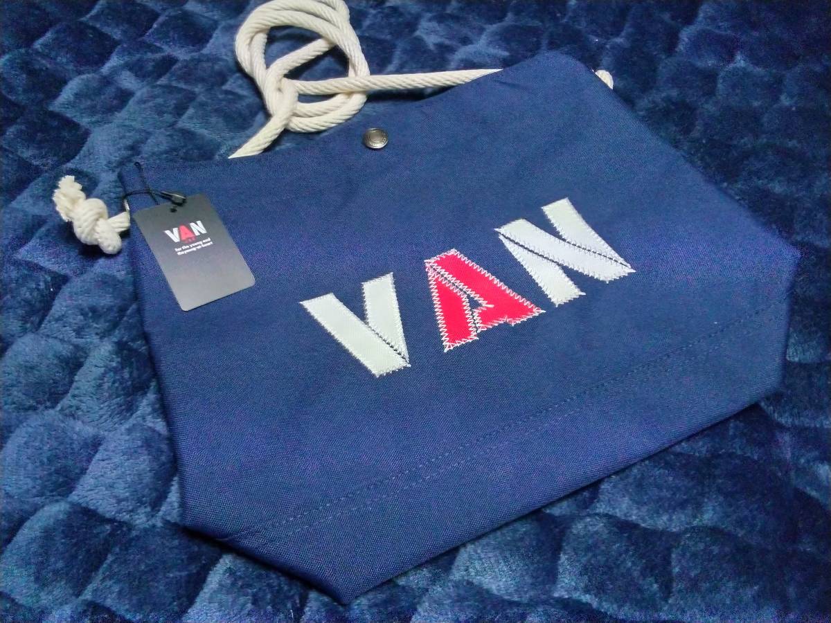　 VAN JAC 　VAN刺繍マリンショルダーバッグ　ネイビー　　　新品未使用 　　　アイビー　トラディショナル_画像3