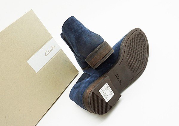 ◇未使用【Clarks クラークス】デミビート サイドゴアブーツ ネイビー UK6 1/2_画像3