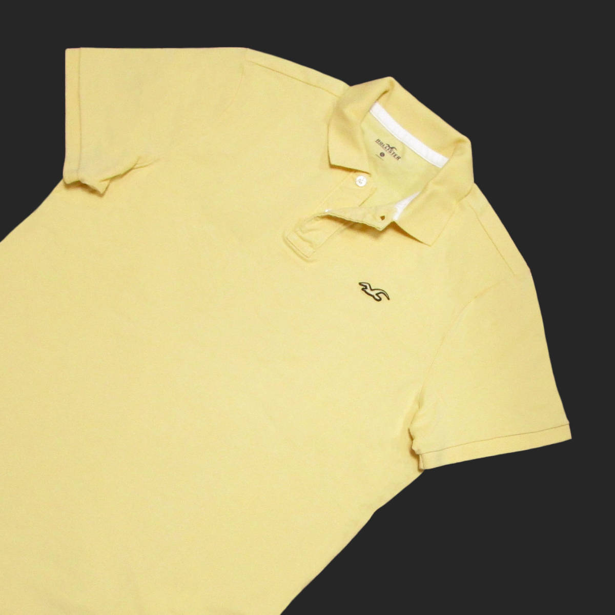 ★SALE★Hollister/ホリスター★鹿の子ポロシャツ (Yellow/XL)