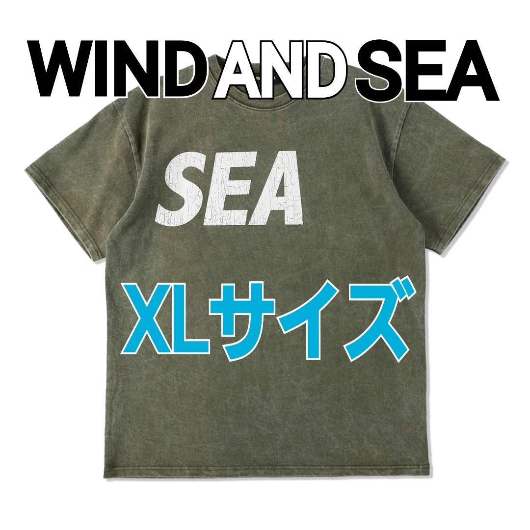 WINDASEA SEA (CRACK-P-DYE) S/S Tee XLサイズ XLarge Olive オリーブ SEA Logo ロゴ Tシャツ  ウィンダンシー｜PayPayフリマ