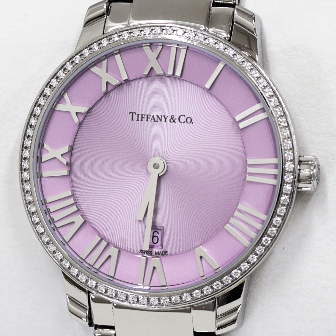 品質は非常に良い ティファニー アトラス2ハンド 腕時計 ダイヤベゼル