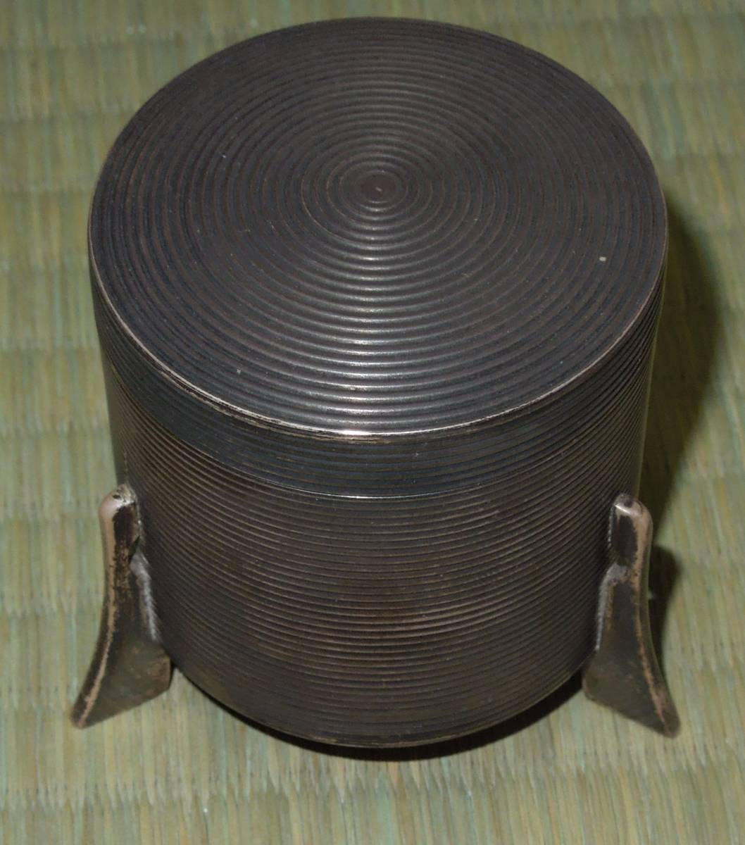 純銀・銀製 ボンボニエール⑲/香合 宮本造・純銀刻印 三井家 約95g ...