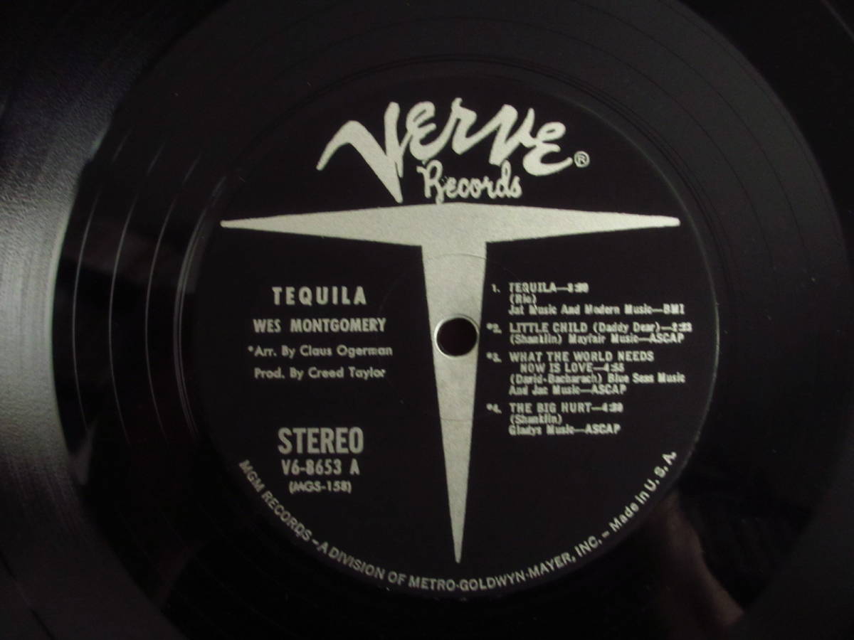 US盤 / Wes Montgomery / ウェスモンゴメリー / Tequila / Verve Records / V6-8653 / RVG_画像4