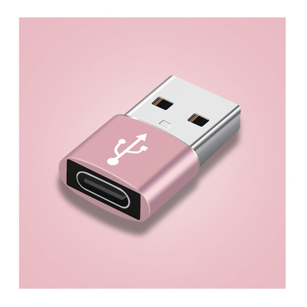 USB Type-C 変換 アダプター ピンク スマホ タブレット メモリ
