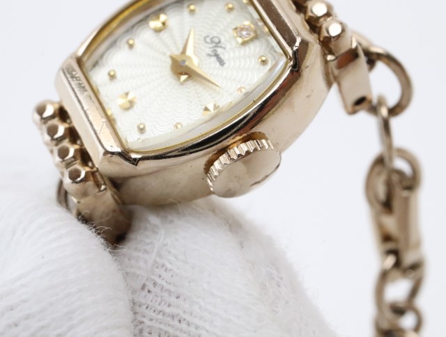 2307-514T ノジェス クオーツ腕時計 レディース ブレス型 金色 2針_画像2