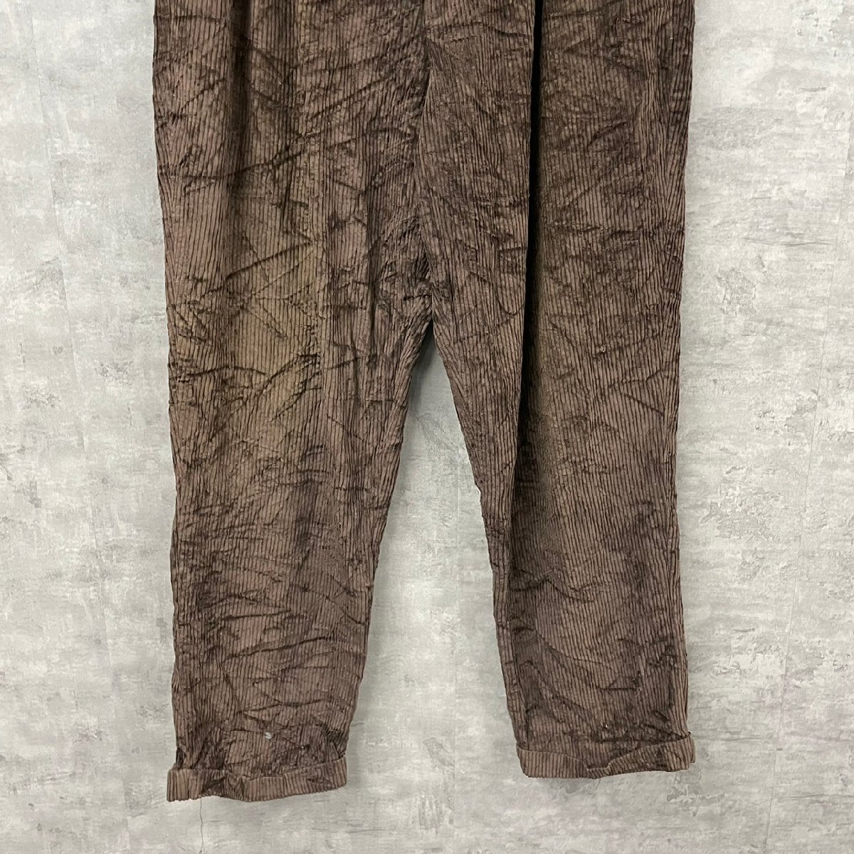 DOCKERS ブラウン ジップフライ ツータックコーデュロイパンツ 36/31 実寸W36in 40466-9629 USA 海外輸入 古着 SK10263_画像8