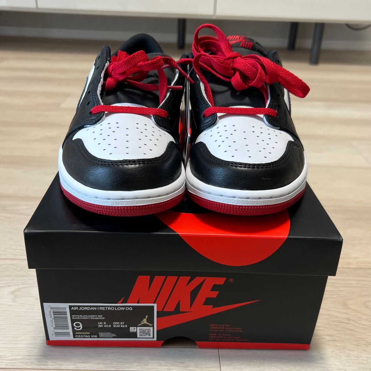 Nike Air Jordan 1 Retro Low OG Black Toe cm｜PayPayフリマ