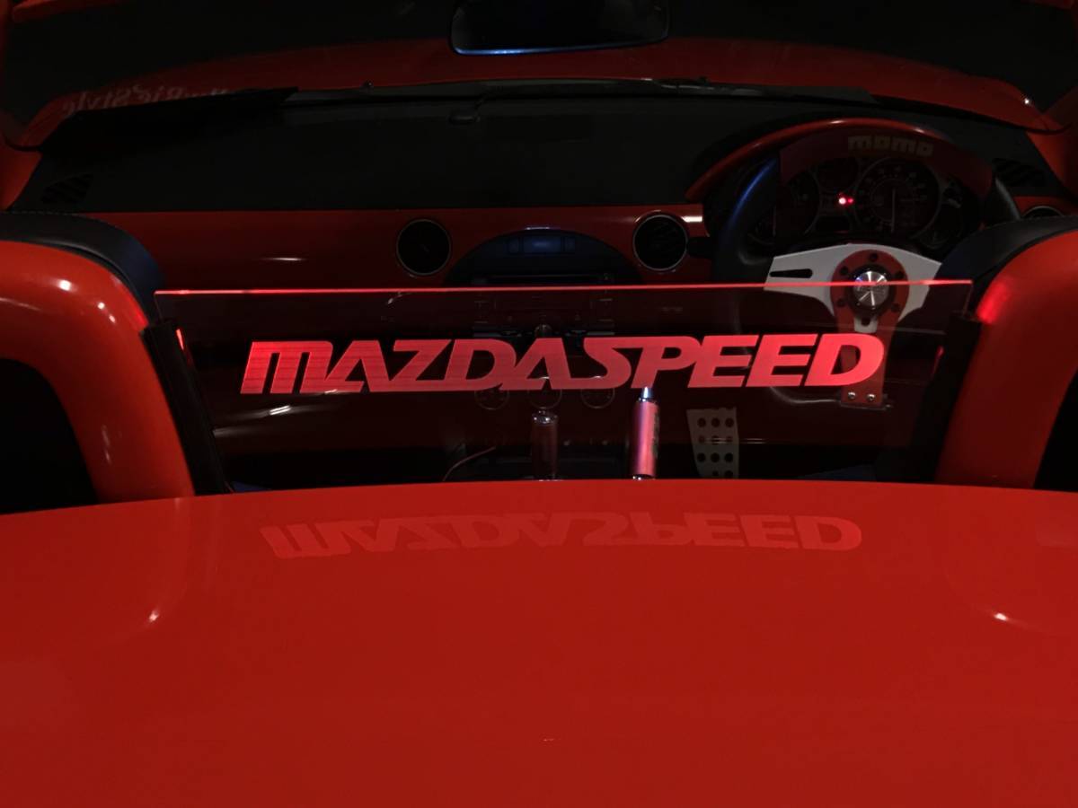 Valkyrie style ロードスターNC専用NCEC ウィンドディフレクター バージョンL MAZDASPEED 文字 LEDレッド リモコン付き,…_画像5