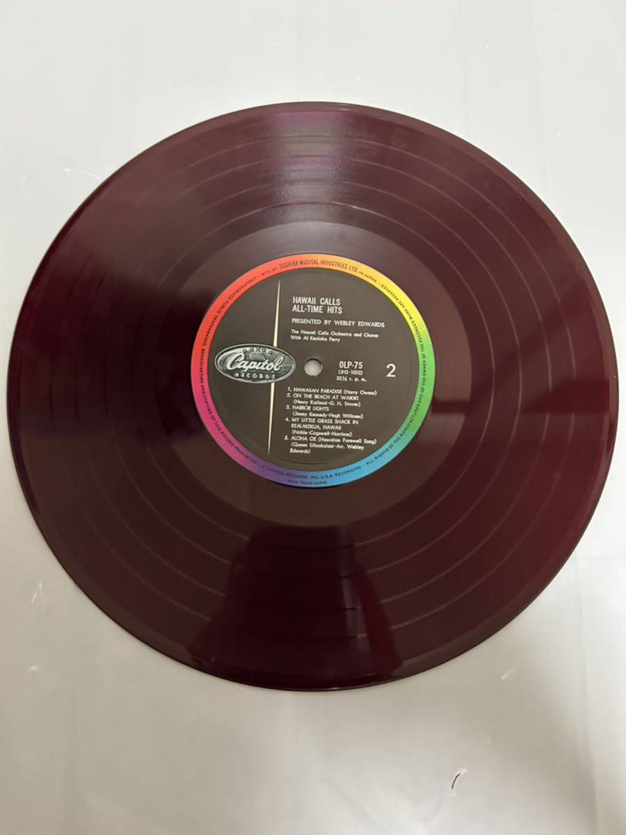 K377 LP レコード 10インチ 赤盤/ウェブリー・エドワーズとハワイ・コールズ・オールタイム・ヒット presents HAWAii CALLS ALL-TIME HITS_画像5