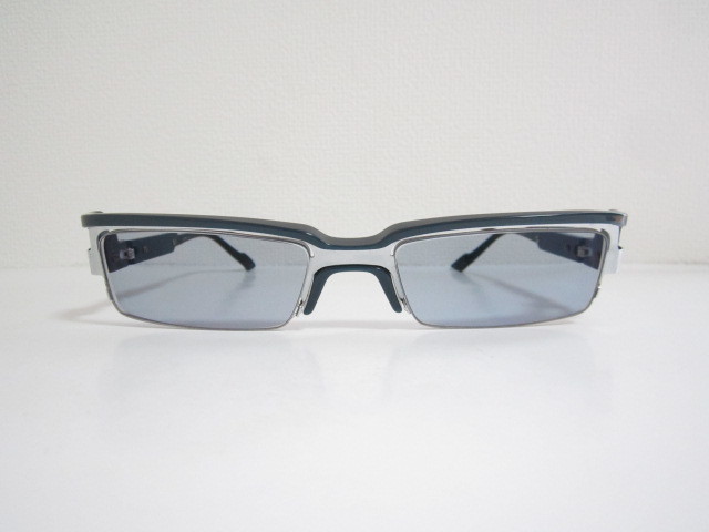 籠◆希少　ビンテージ　フランス製　Eye'DC　V550　216　アイディーシー　スクエア型　シルバーｘネイビー系　眼鏡　程度良品_画像9