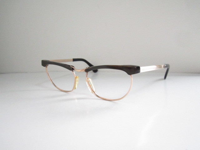 黒箱◆1970's 希少 ビンテージ レトロ MARWITZ maturette OPTIMA マルヴィッツ サーモント ブロー 眼鏡 中古品