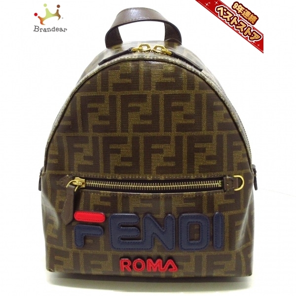 海外並行輸入正規品 8BZ036A5N7 リュックサック FENDI フェンディ フェンディマニア,ズッカ柄 レディース ブラウン×マルチ コーティングキャンバス×レザー その他 海外並行輸入正規品 8BZ036A5N7 リュックサック FENDI フェンディ フェンディマニア,ズッカ柄 レディース ブラウン×マルチ コーティングキャンバス×レザー その他