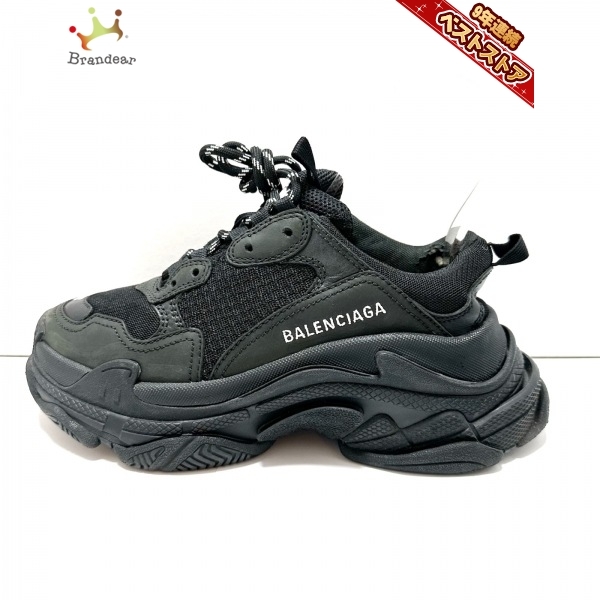 バレンシアガ BALENCIAGA シューズ 24.5 - 化学繊維×レザー 黒 バレンシアガ BALENCIAGA シューズ 24.5 - 化学繊維×レザー 黒