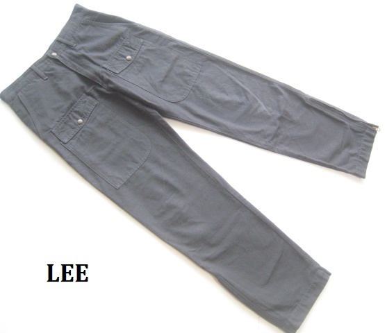 [ sale ] rare!! Lee LEE* hem ZIP attaching Baker work pants gray S