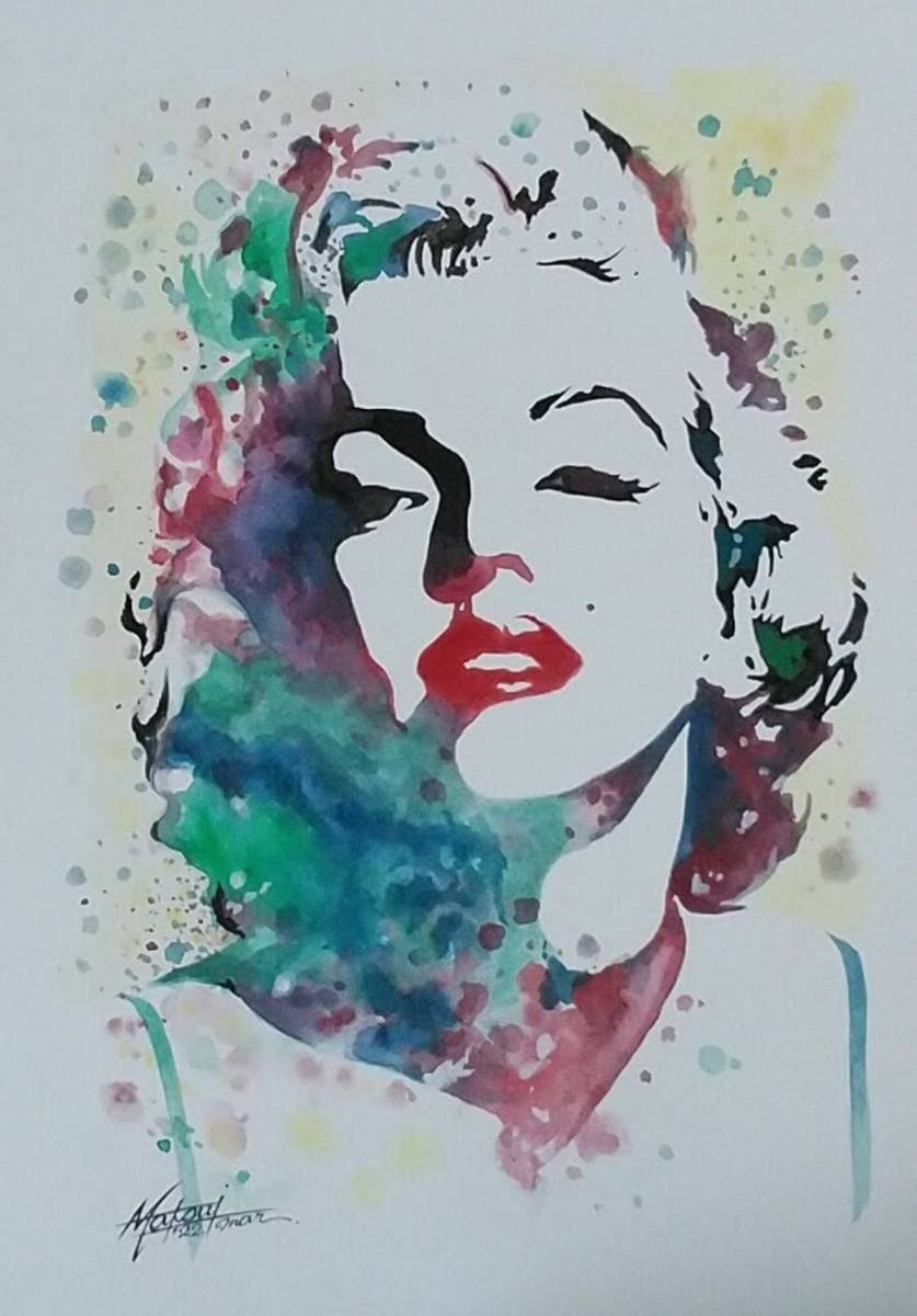 Forever Maririn* Marilyn * Monroe * original .* portrait painting * original picture * new goods * aqueous acrylic fiber .*B4* amount attaching * free shipping 