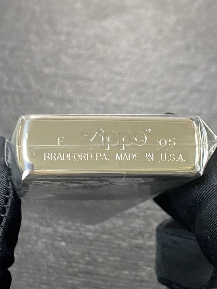 zippo ディープインパクト 両面加工 シルバー 希少モデル 2005年製 TRIPLE CROWN HORSE DEEP IMPAC シルバーインナー 2005年製 ケース