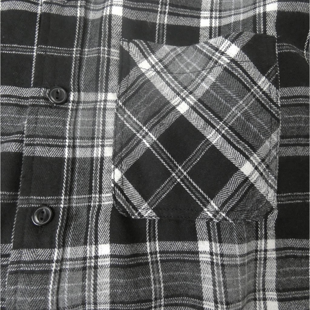 新品!FICCEの長袖ネルシャツ ブラック チェック 1923　M_画像3