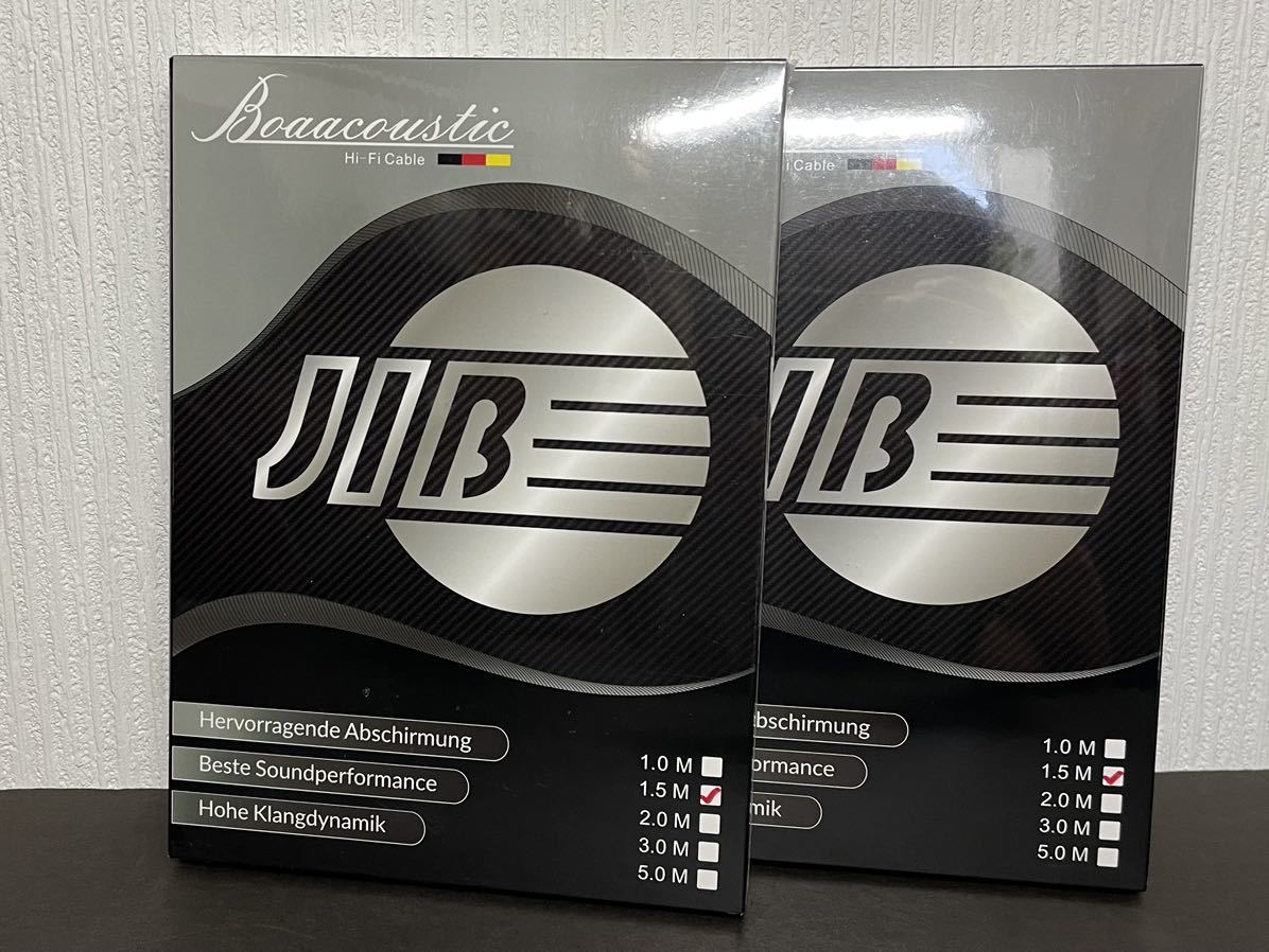 【未開封品 / 2セット】JIB Boaacoustic オーディオケーブル 3.5mmステレオミニプラグ to 2RCA オス 長さ1.5m ②_画像1