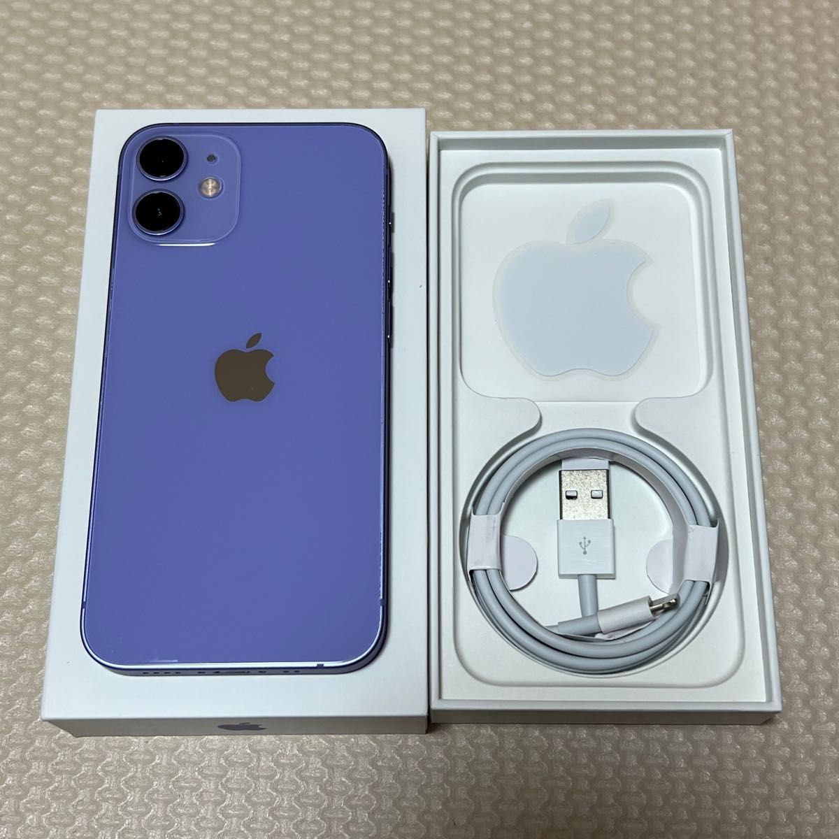 バッテリー容量100% iPhone12mini 64GB 本体 パープル ソフトバンク